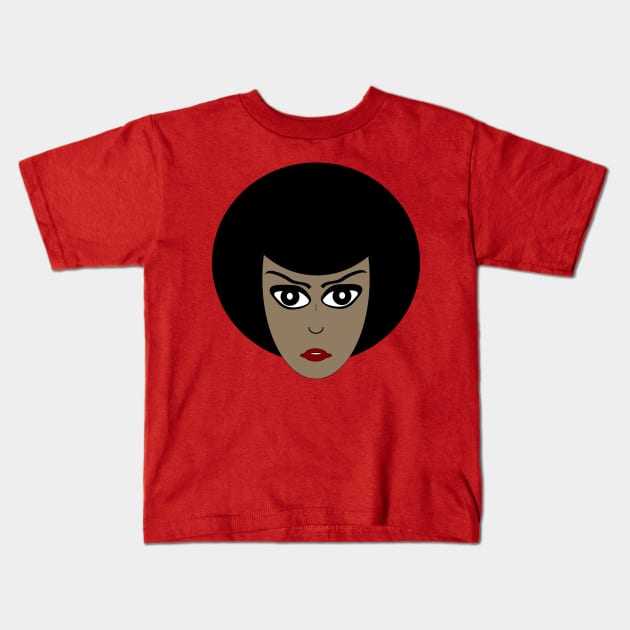 Strong Black Woman Natural Girl Afro Hair Kids T-Shirt by Obehiclothes